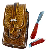 Comprar Kit Capa De Celular Bainha E Canivete Peão Vaqueiro Country