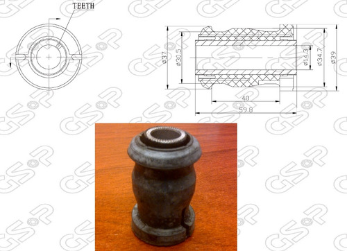 Buje De Parrilla Inferior 01 (chico) Gsp Toyota Rav 4 01-03