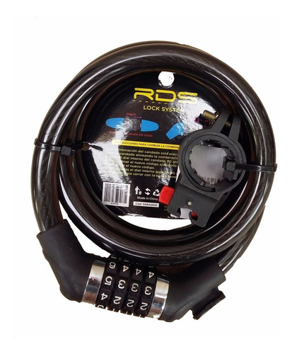 Imagen 2 de 2 de Linga Seguridad P/bici Radius 15mm Cerradura Combinación
