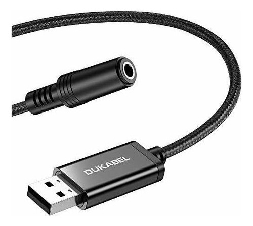 Adaptador De Audio Dukabel Usb A Conector De 3,5 Mm, Cable U