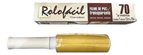 Rolo De Filme Pvc Multiuso Transparente 70 Metros