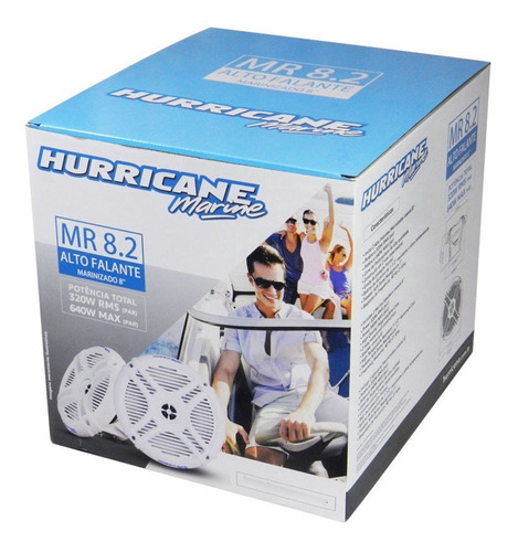 Imagem 5 de 5 de Par Alto Falante 8 Hurricane Mr8.2 Coaxial Náutico 320w Par
