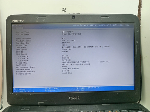 Laptop Dell Vostro 2420 Core I3 Funcionando Placa Madre (Usado)