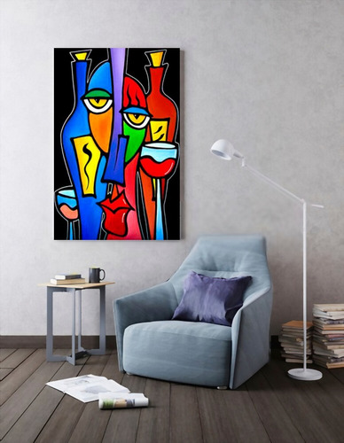 Imagen 2 de 8 de Cuadros Decorativos-caretas2-resolución 4k/uhd 60x95cm