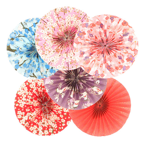 Abanico De Papel Japonés Con Forma De Flor Para Cumpleaños,