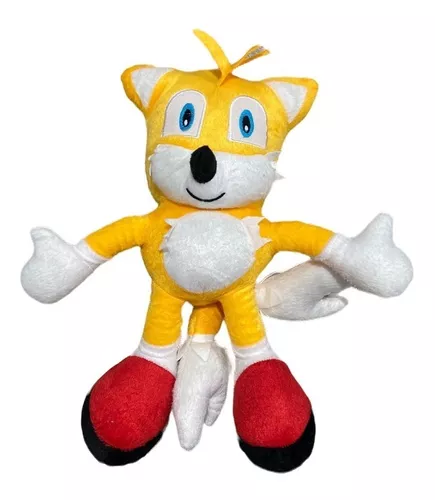 Kit 2 Pelúcias Boneco Sonic Tails 50cm Fofo Macio Decoração