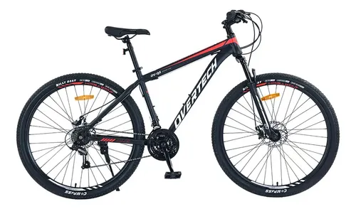Bicicleta Mtb Overtech R29 Q5 21v Freno A Disco Shimano 12x Color Negro/Rojo/Blanco Tamaño del cuadro S