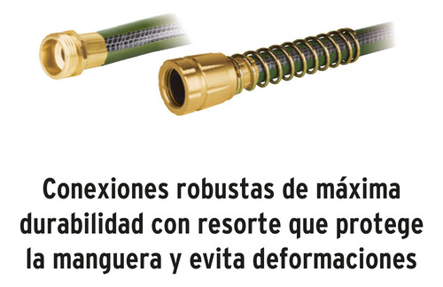 Manguera 3/4', Flujo Continuo 6 Capas, Conexiones met