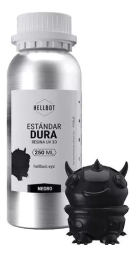 Resina Dura Hellbot Negro 3d Dlp / Lcd 250ml 405 Nm