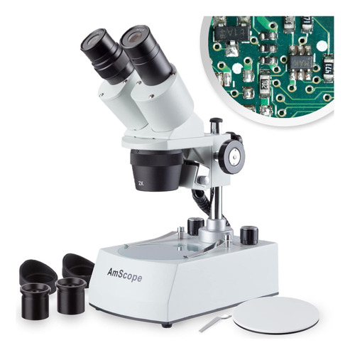 Amscope Se306r-py-led Forward-mounted Binocular Microscopio.