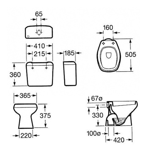 Imagen 7 de 9 de Juego Baño Sanitarios Roca Vanitory 80cm Griferia Fv Envio