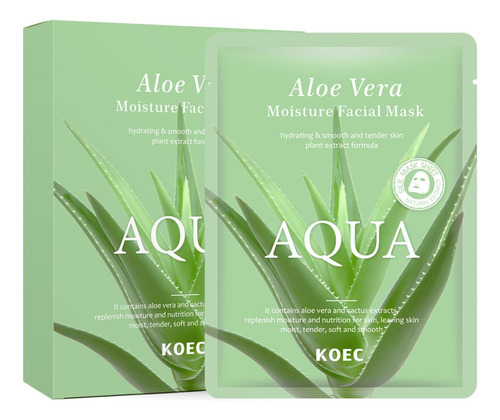 Mascarilla F Aloe Essence, 10 Unidades, Hidratante De Planta