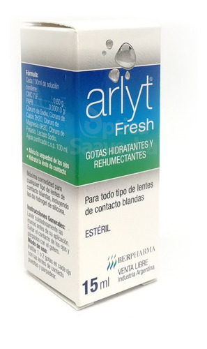 Imagen 1 de 5 de Arlyt Fresh Gota Hidratante Rehumectante Apta Lente Contacto