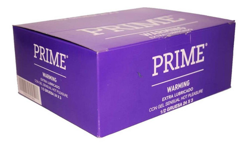 Preservativos PRIME WARMING 1/2 Gruesa 24 Cajitas X 3 (72 Unidades)