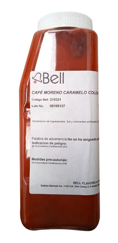 Colorante Para Alimentos Café Moreno Caramelo Bell 1kg 2 Pzs