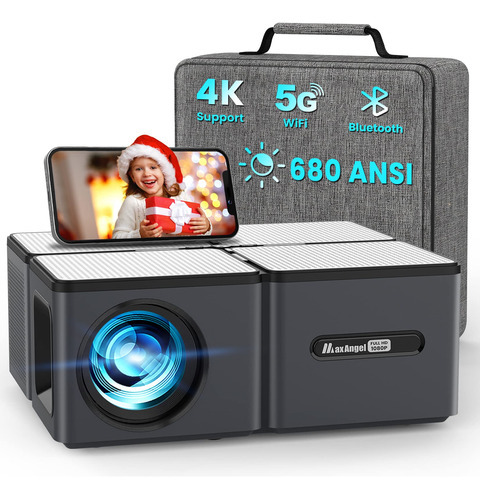 Proyector Con Wifi Y Bluetooth 4k Compatible: 680ansi Proye. Color Negro