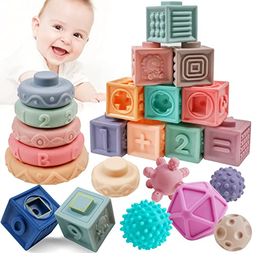 Bloques De Construcción Bebés - Juguetes Sensoriales ...
