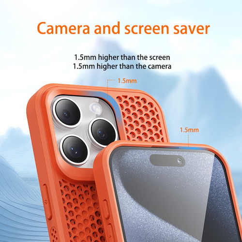 Capa Preta Com Dissipação De Calor Para iPhone 15 Pro
