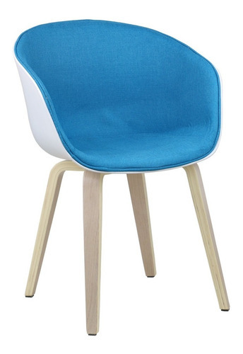 Cadeira Elegance De Luxo Em Pp/tecido Cor Do Assento Turquesa Cor Da Estrutura Da Cadeira Marrom-claro