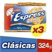 Pack X 6 Unid. Galletitas   324 Gr Express Galletitas Crack