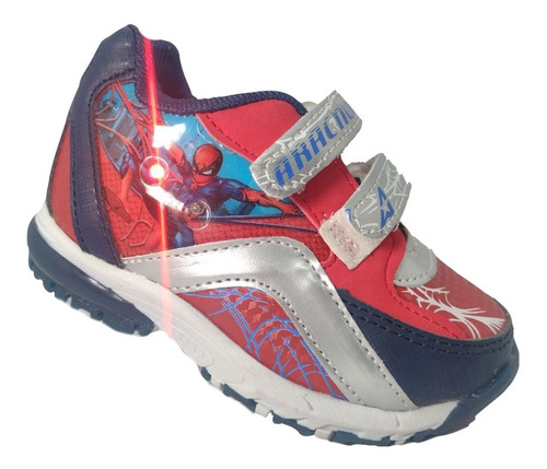 Tenis Casual Led Urbano Doble Velcro Niño Focos Personaje