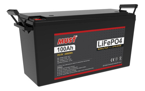 Bateria Litio Must 25.6v 100ah Lp15-24100 Lifepo4