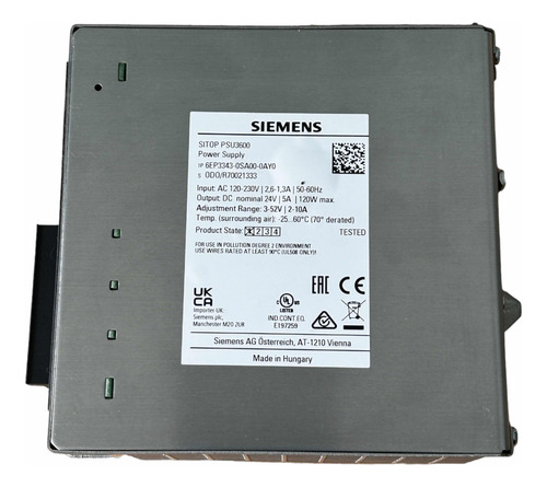 6ep3343-0sa00-0ay0 Siemens Fuente Sitop Psu3600