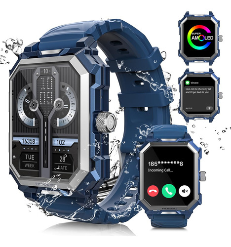 Reloj Inteligente Militar Alpha Gear Indestructible Para Ho.