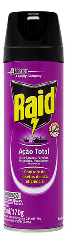 Inseticida Aerossol Ação Total Raid Frasco 285ml