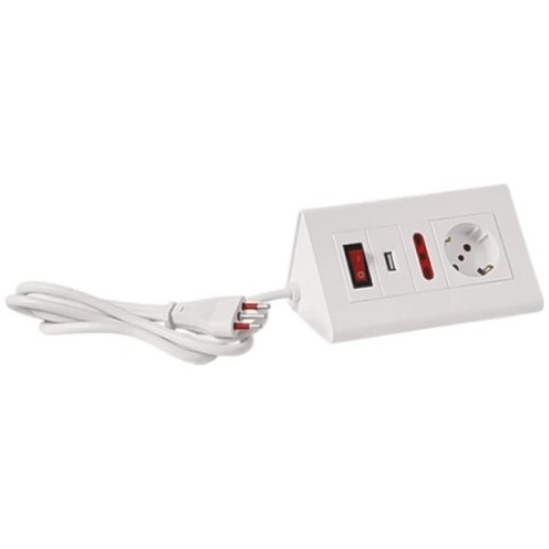 Alargue Escritorio Ficha 3l Interruptor. Sch+3l+usb 1.5m