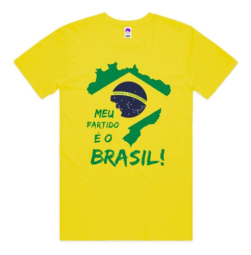 Imagem 1 de 10 de Camiseta Bolsonaro Meu Partido É O Brasil Bandeira Deus Tudo