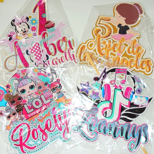 Topper Para Tortas Minitoppers Cupcake Personalizado Ocasion