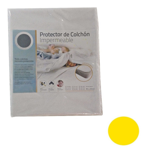 Protector Funda Cubre Colchon Impermeable 90x190 Toalla 100 % Algodon Y Pvc 90 X 190 Reforzado Premium