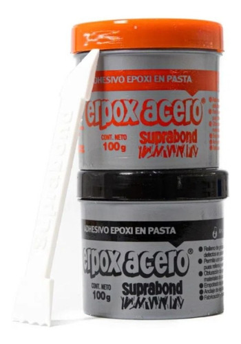 Pegamento Adhesivo Epoxi Suprabond En Pasta Con Acero 200g