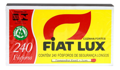 Caixinha De Fosforo 240 Un Fiat Lux Longo 5cm Ñ Deixa Brasa