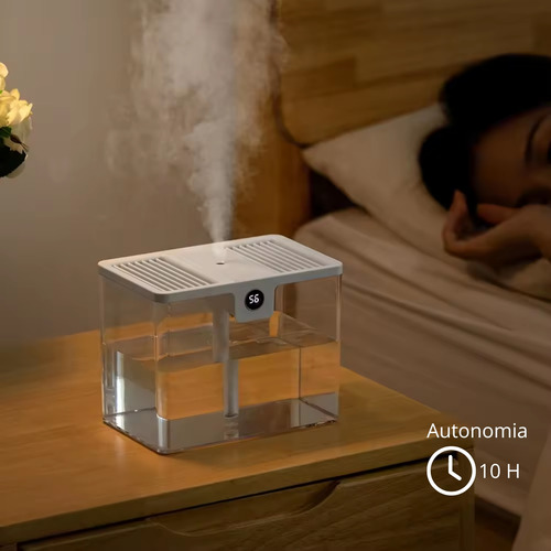 3 Umidificador Ar Ambiente Mesa 1,5 Litros Indicador Umidade