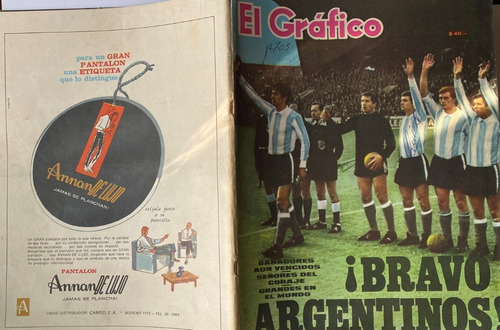 Revista Antigua El Gráfico N° 2442 Fútbol 1966 Cb