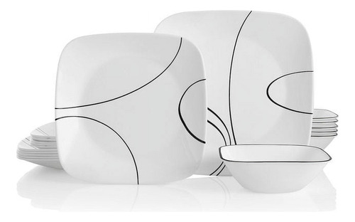 Set De Vajillas Corelle 16 Piezas Simple Lines