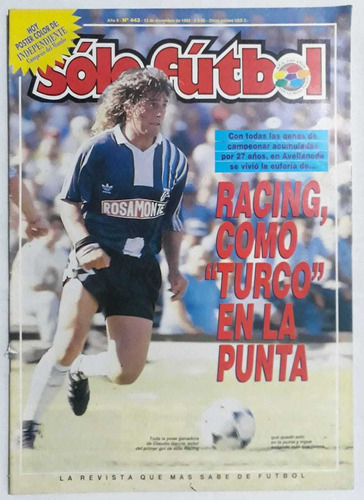 Revista Solo Futbol 443 Turco García Racing 1993 Fs