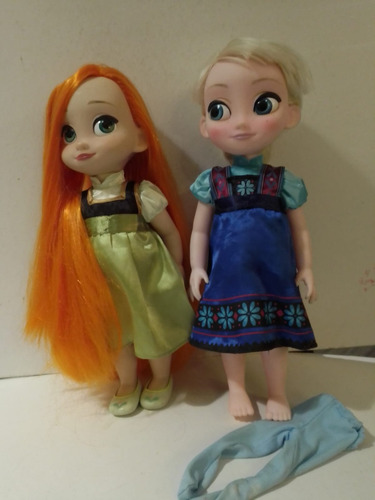 Ana Y Elsa Frozen Animators Muñeca Cabello Extra Largo (Usado)