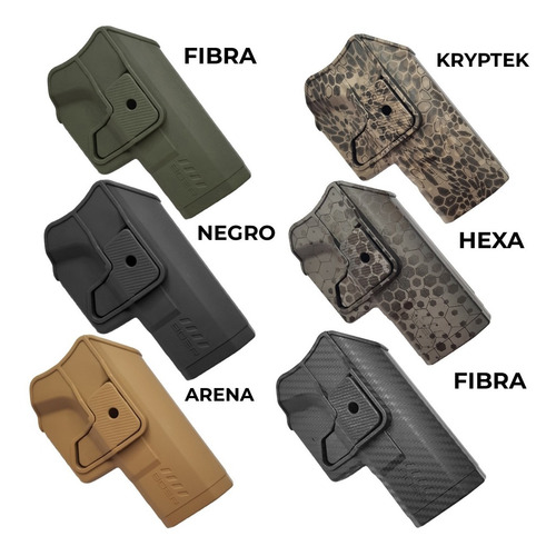 Funda Pistolera Táctica Polímero Boer Nivel2 Glock 19/23/32
