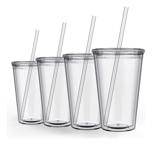 Maars - Vasos Aislados Clásicos De 16 Oz, Doble Pared, Plást