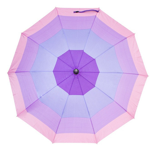 Paraguas Sombrilla De Macana Baston Semiautomático Multicolo Color Violeta