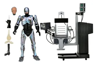 Figura Neca Ultimate: Robocop Dañado En Batalla Con Silla