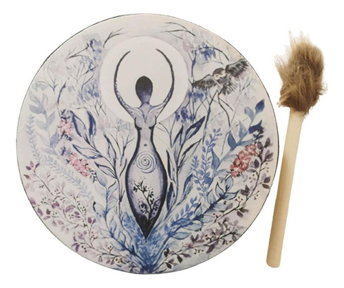 Shaman Drum, With Decorative Drumstick Drum Tree