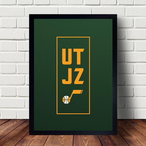 Quadro Poster Do Time Utah Jazz A3 45x33