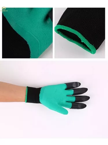 Guantes largos de color verde y talla única.