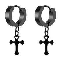 Comprar Aros Pendientes Piercing Cruz Acero Hombre Mujer Rock Punk 