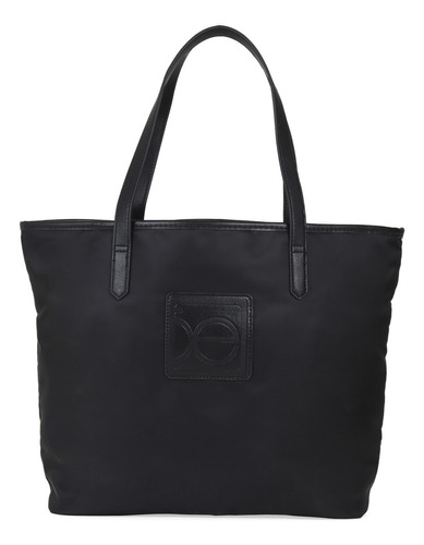 Bolsa Tote Para Mujer Cloe Textil Suave Color Negro