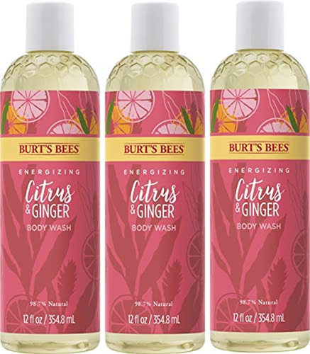 Burt's Bees Body Wash, Cítricos Y Jengibre, 3 